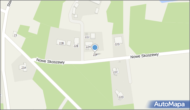 Stare Skoszewy, Stare Skoszewy, 22F, mapa Stare Skoszewy