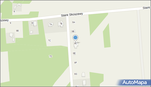 Stare Skoszewy, Stare Skoszewy, 6C, mapa Stare Skoszewy