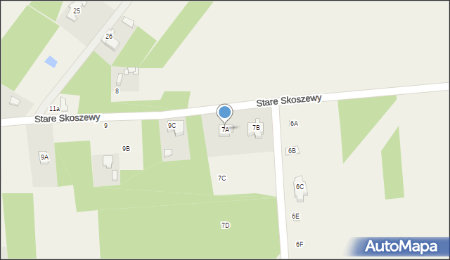 Stare Skoszewy, Stare Skoszewy, 7A, mapa Stare Skoszewy