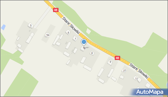 Stare Słowiki, Stare Słowiki, 7B, mapa Stare Słowiki