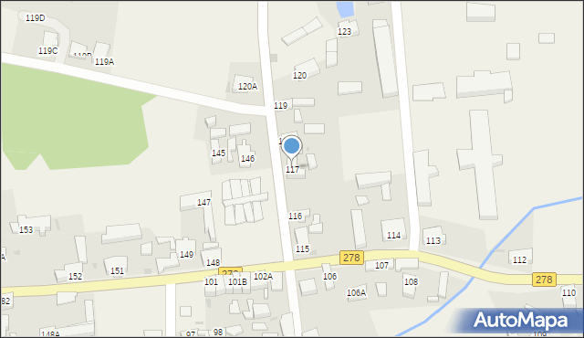 Stare Strącze, Stare Strącze, 117, mapa Stare Strącze