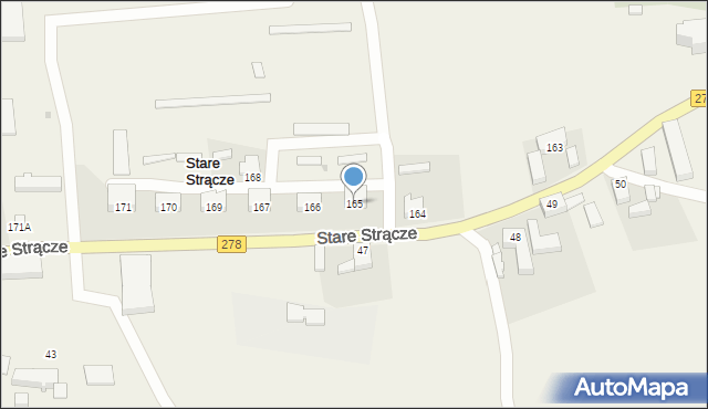 Stare Strącze, Stare Strącze, 165, mapa Stare Strącze