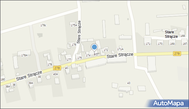 Stare Strącze, Stare Strącze, 174/1, mapa Stare Strącze