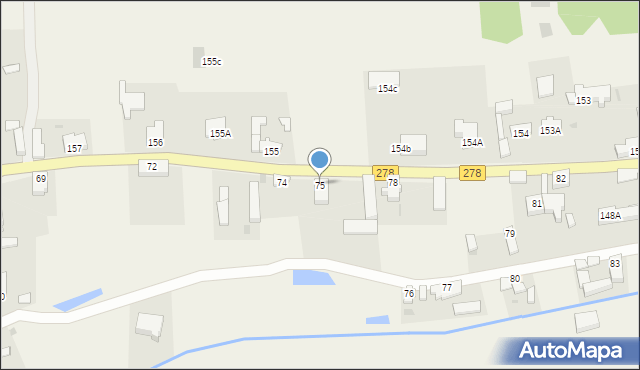 Stare Strącze, Stare Strącze, 75, mapa Stare Strącze