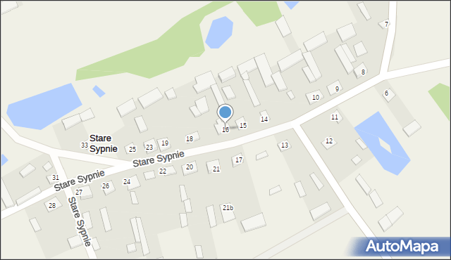 Stare Sypnie, Stare Sypnie, 16, mapa Stare Sypnie