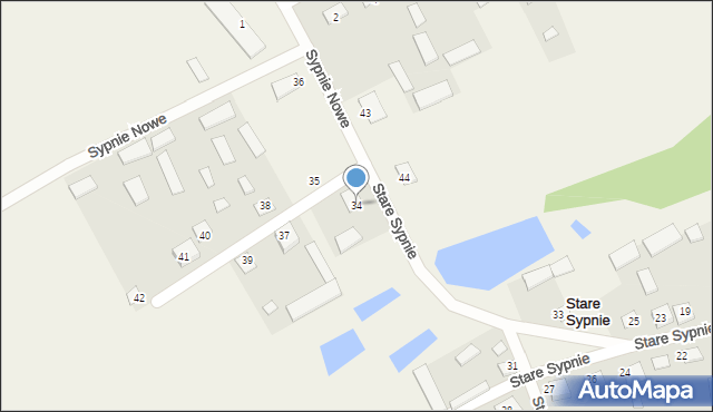 Stare Sypnie, Stare Sypnie, 34, mapa Stare Sypnie