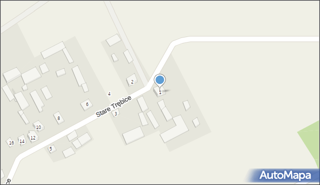 Stare Trębice, Stare Trębice, 1, mapa Stare Trębice