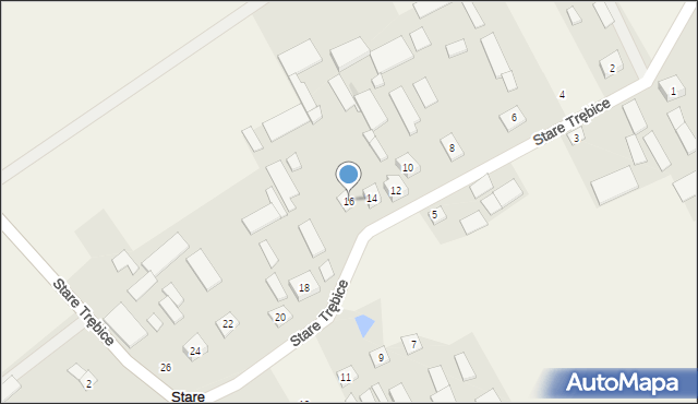 Stare Trębice, Stare Trębice, 16, mapa Stare Trębice