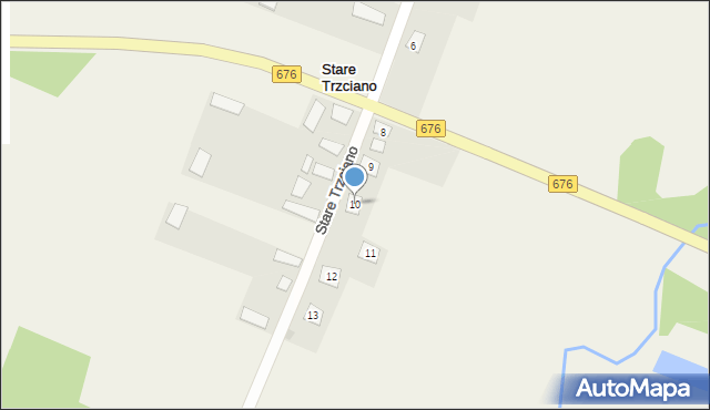 Stare Trzciano, Stare Trzciano, 10, mapa Stare Trzciano