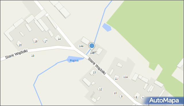 Stare Wądołki, Stare Wądołki, 14B, mapa Stare Wądołki