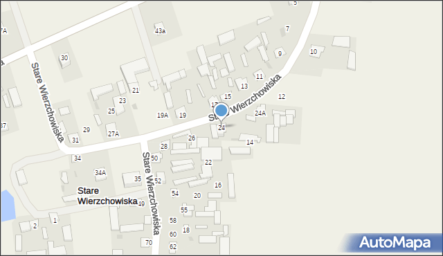 Stare Wierzchowiska, Stare Wierzchowiska, 24, mapa Stare Wierzchowiska