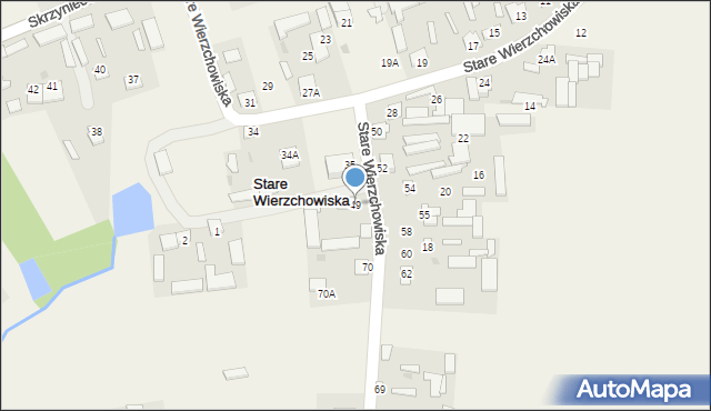 Stare Wierzchowiska, Stare Wierzchowiska, 49, mapa Stare Wierzchowiska
