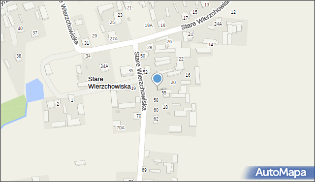 Stare Wierzchowiska, Stare Wierzchowiska, 56, mapa Stare Wierzchowiska