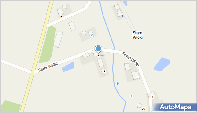 Stare Włóki, Stare Włóki, 3, mapa Stare Włóki
