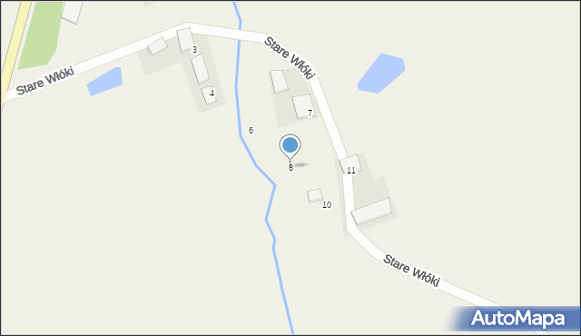 Stare Włóki, Stare Włóki, 8, mapa Stare Włóki