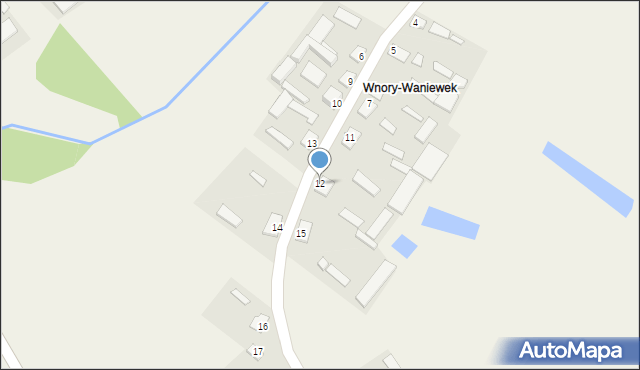 Stare Wnory, Stare Wnory, 12, mapa Stare Wnory