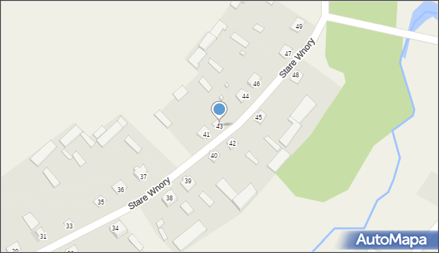 Stare Wnory, Stare Wnory, 43, mapa Stare Wnory