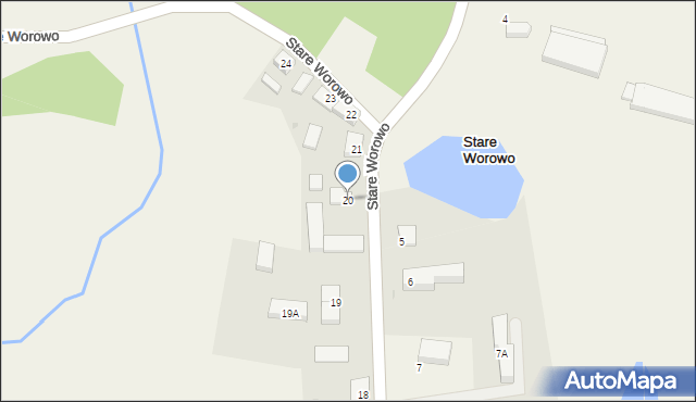 Stare Worowo, Stare Worowo, 20, mapa Stare Worowo