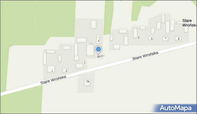 Stare Wrońska, Stare Wrońska, 4A, mapa Stare Wrońska