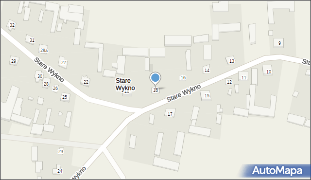 Stare Wykno, Stare Wykno, 18, mapa Stare Wykno
