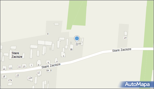 Stare Zacisze, Stare Zacisze, 22, mapa Stare Zacisze