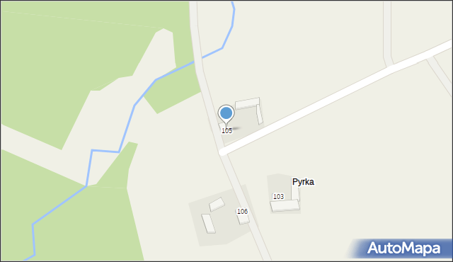 Stare Zadybie, Stare Zadybie, 105, mapa Stare Zadybie