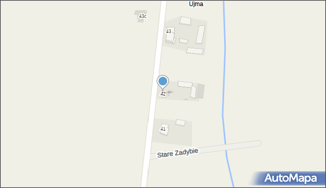 Stare Zadybie, Stare Zadybie, 42, mapa Stare Zadybie