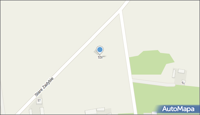 Stare Zadybie, Stare Zadybie, 52b, mapa Stare Zadybie