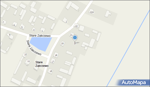 Stare Zakrzewo, Stare Zakrzewo, 20, mapa Stare Zakrzewo
