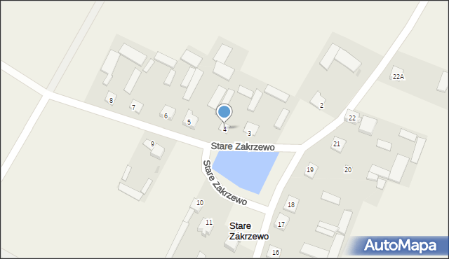 Stare Zakrzewo, Stare Zakrzewo, 4, mapa Stare Zakrzewo
