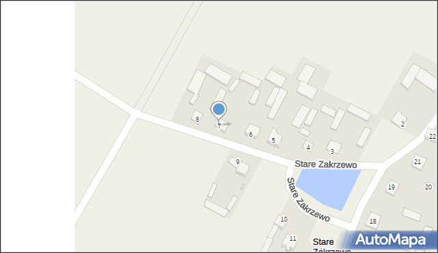 Stare Zakrzewo, Stare Zakrzewo, 7, mapa Stare Zakrzewo