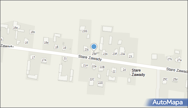 Stare Zawady, Stare Zawady, 23d, mapa Stare Zawady