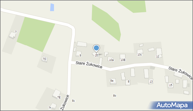Stare Żukowice, Stare Żukowice, 10, mapa Stare Żukowice