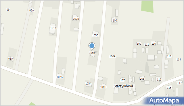 Stare Żukowice, Stare Żukowice, 105b, mapa Stare Żukowice