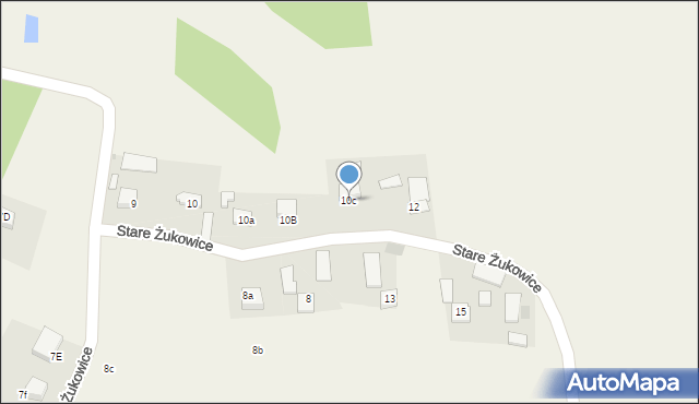 Stare Żukowice, Stare Żukowice, 10c, mapa Stare Żukowice