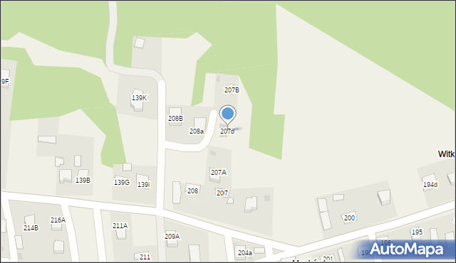 Stare Żukowice, Stare Żukowice, 207d, mapa Stare Żukowice