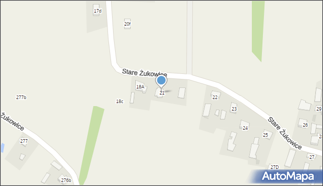 Stare Żukowice, Stare Żukowice, 21, mapa Stare Żukowice
