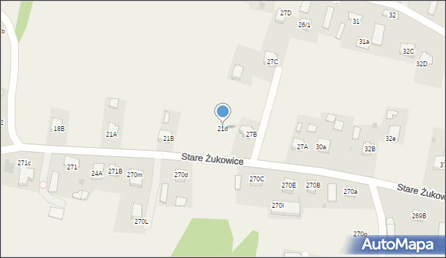 Stare Żukowice, Stare Żukowice, 21d, mapa Stare Żukowice
