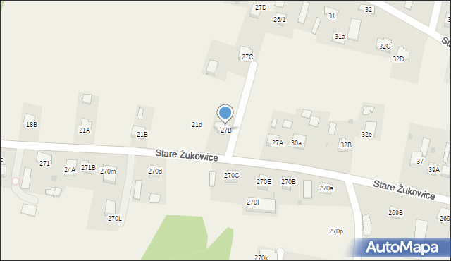 Stare Żukowice, Stare Żukowice, 27B, mapa Stare Żukowice