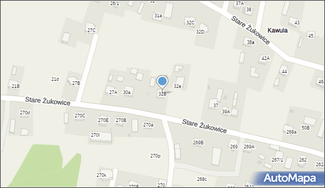Stare Żukowice, Stare Żukowice, 32B, mapa Stare Żukowice