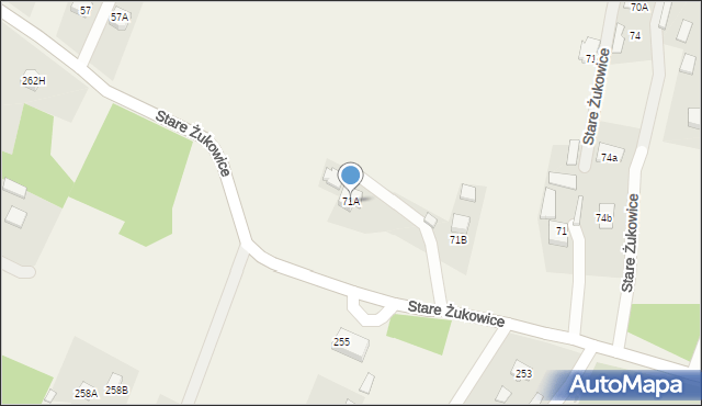 Stare Żukowice, Stare Żukowice, 71A, mapa Stare Żukowice