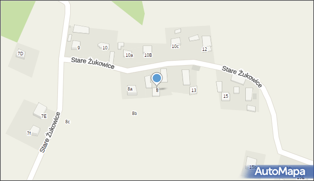Stare Żukowice, Stare Żukowice, 8, mapa Stare Żukowice