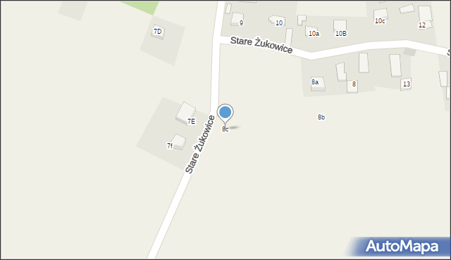 Stare Żukowice, Stare Żukowice, 8c, mapa Stare Żukowice