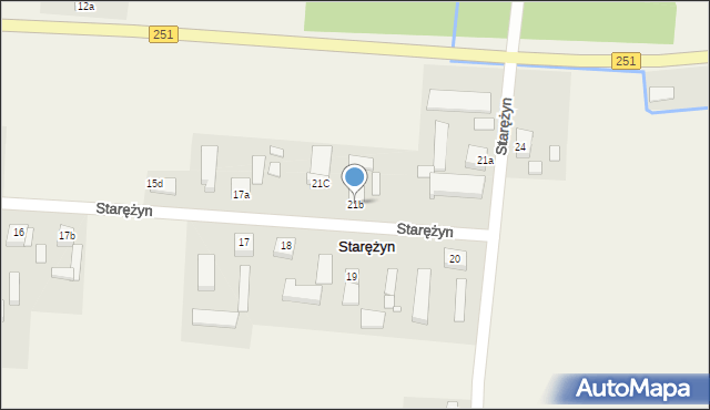 Starężyn, Starężyn, 21b, mapa Starężyn