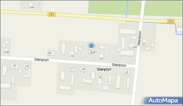 Starężyn, Starężyn, 21C, mapa Starężyn