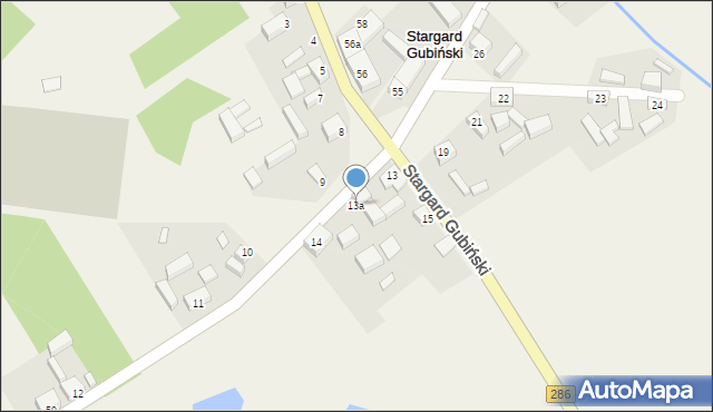 Stargard Gubiński, Stargard Gubiński, 13a, mapa Stargard Gubiński