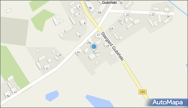 Stargard Gubiński, Stargard Gubiński, 14a, mapa Stargard Gubiński
