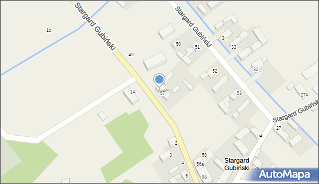 Stargard Gubiński, Stargard Gubiński, 57a, mapa Stargard Gubiński