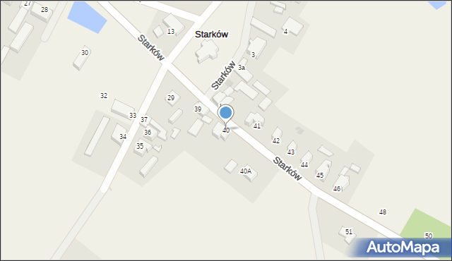 Starków, Starków, 40, mapa Starków