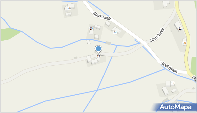 Starkówek, Starkówek, 23, mapa Starkówek